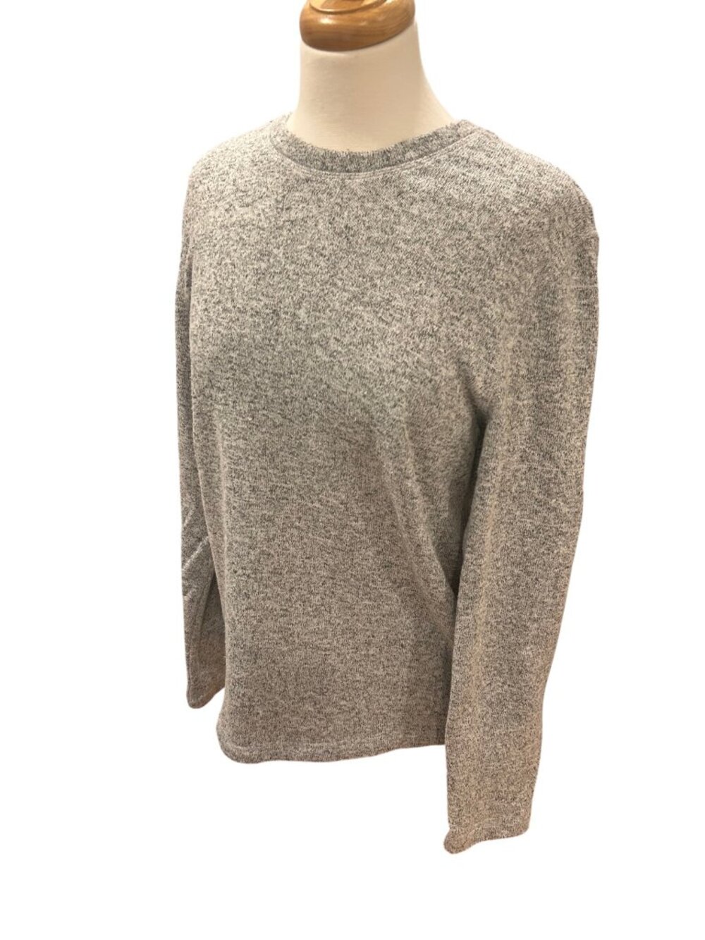 Sonoma Goods for Life Gray Heathered Crew Neck Sweater Men's Medium